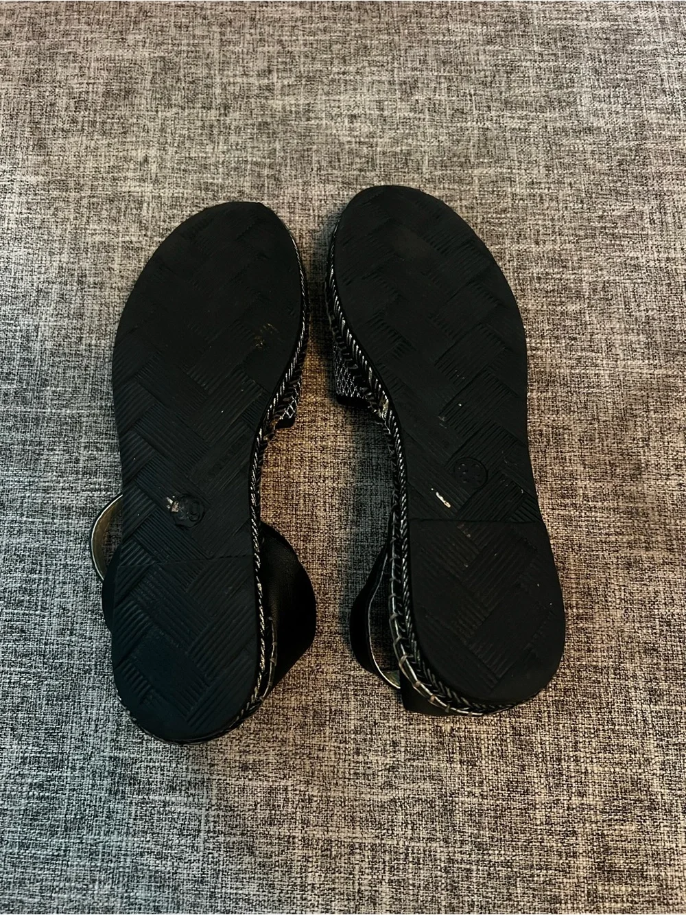 Andre Assous Spain Handsewn Espadrille Ankle Strap Flats EU 39
